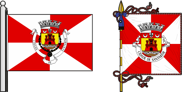 Proposta para a bandeira e estandarte do Município de Santarém - Santarém municipal flag and banner Proposta para a bandeira e estandarte do Município de Santarém - Santarém municipal flag and banner