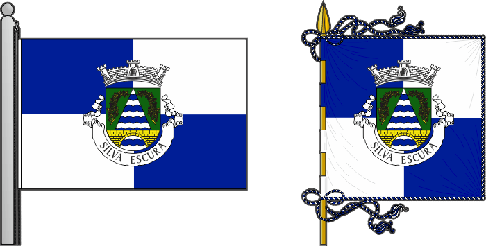 Bandeira e estandarte da antiga freguesia de Silva Escura - Silva Escura former civil parish, flag and banner