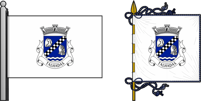Bandeira e estandarte da freguesia de Talhadas - Talhadas civil parish, flag and banner