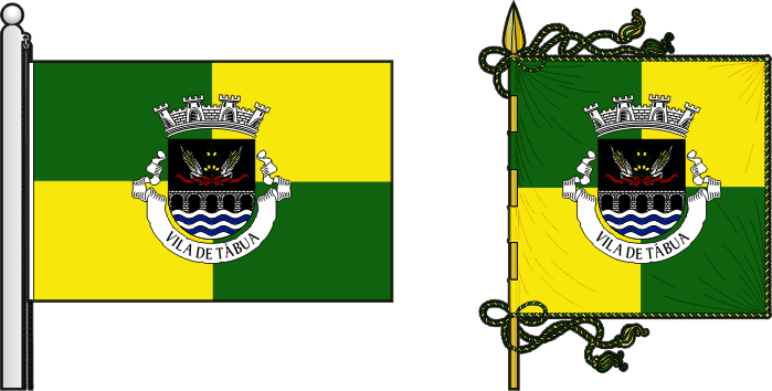 Bandeira e estandarte do município de Tábua - Tábua Municipality flag and banner Bandeira e estandarte do município de Tábua - Tábua Municipality flag and banner