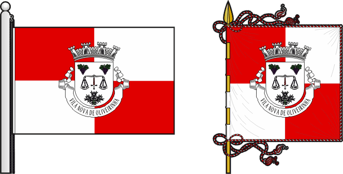 Bandeira e estandarte da antiga freguesia de Vila Nova de Oliveirinha - Vila Nova de Oliveirinha former civil parish, flag and banner Bandeira e estandarte da antiga freguesia de Vila Nova de Oliveirinha - Vila Nova de Oliveirinha former civil parish, flag and banner