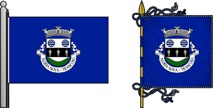 Bandeira e estandarte da freguesia de Aldeia Nova - Aldeia Nova civil parish, flag and banner