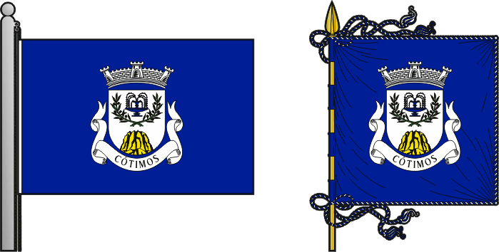 Bandeira e estandarte da freguesia de Cótimos - Cótimos civil parish, flag and banner