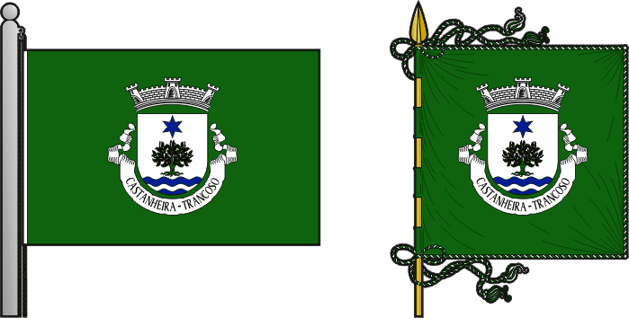 Bandeira e estandarte da freguesia de Castanheira - Castanheira civil parish, flag and banner