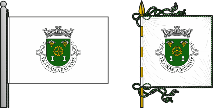 Bandeira e estandarte da antiga freguesia de Vila Franca das Naves - Vila Franca das Naves former civil parish, flag and banner