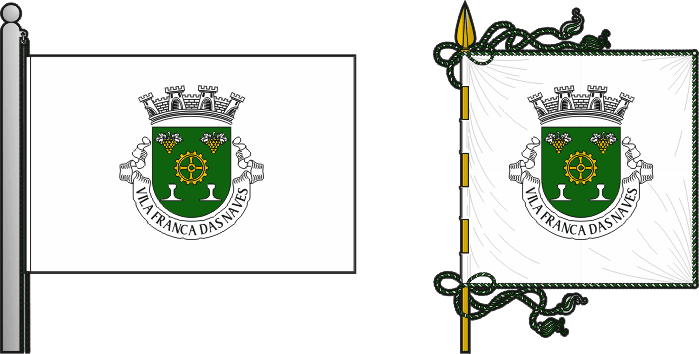 Bandeira e estandarte da antiga freguesia de Vila Franca das Naves - Vila Franca das Naves former civil parish, flag and banner