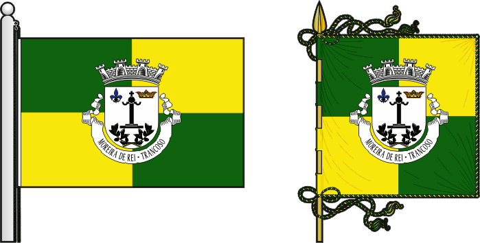 Bandeira e estandarte da freguesia de Moreira de Rei - Moreira de Rei civil parish, flag and banner