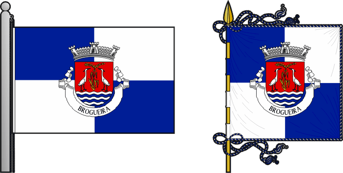 Bandeira e estandarte da antiga freguesia de Brogueira - Brogueira former civil parish, flag and banner