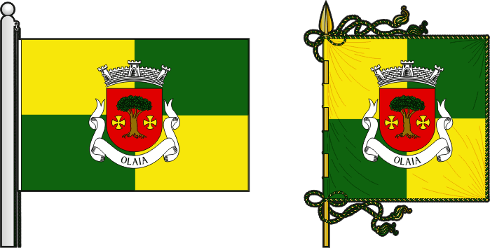 Bandeira e estandarte da antiga freguesia de Olaia - Olaia former civil parish, flag and banner Bandeira e estandarte da antiga freguesia de Olaia - Olaia former civil parish, flag and banner