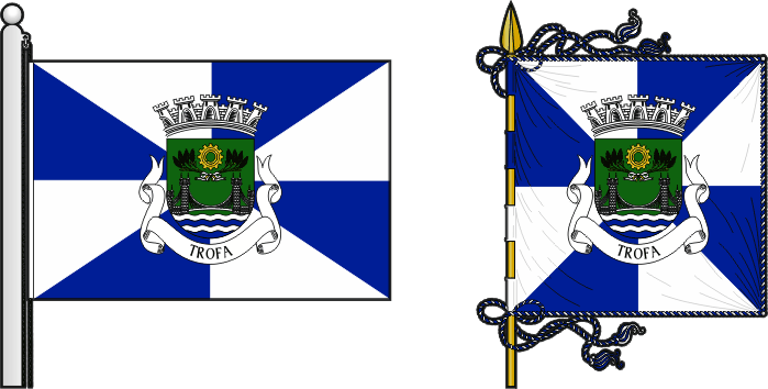 Bandeira e estandarte do Município da Trofa - Trofa municipal flag and banner