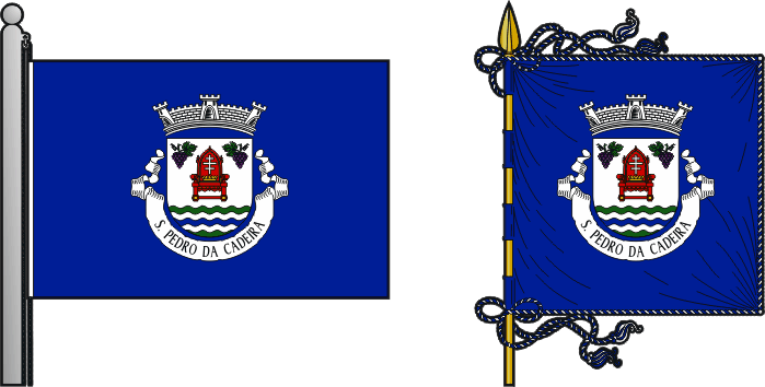 Bandeira e estandarte da freguesia de São Pedro da Cadeira - São Pedro da Cadeira civil parish, flag and banner