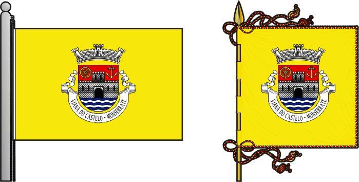 Bandeira e estandarte da antiga freguesia de Viana do Castelo (Monserrate) - Viana do Castelo (Monserrate) former civil parish, flag and banner Bandeira e estandarte da antiga freguesia de Viana do Castelo (Monserrate) - Viana do Castelo (Monserrate) former civil parish, flag and banner