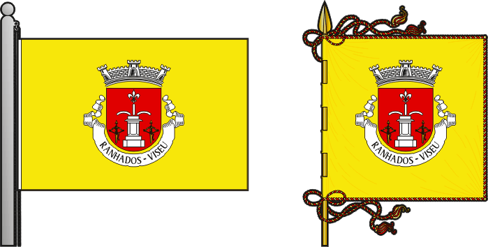Bandeira e estandarte da freguesia de Ranhados - Ranhados civil parish, flag and banner Bandeira e estandarte da freguesia de Ranhados - Ranhados civil parish, flag and banner