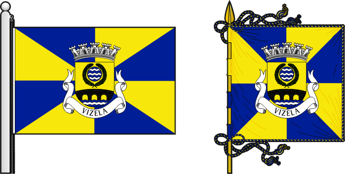 Bandeira e estandarte do Município de Vizela - Vizela municipal flag and banner