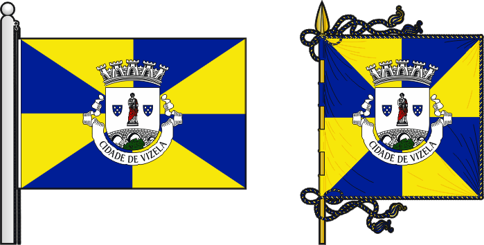 Bandeira e estandarte do Município de Vizela - Vizela municipal flag and banner