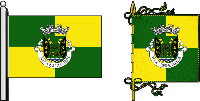 Bandeira e estandarte da freguesia de São Pedro de Castelões - São Pedro de Castelões civil parish, flag and banner Bandeira e estandarte da freguesia de São Pedro de Castelões - São Pedro de Castelões civil parish, flag and banner