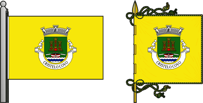 Bandeira e estandarte da antiga freguesia de Cristelo Covo - Cristelo Covo former civil parish, flag and banner Bandeira e estandarte da antiga freguesia de Cristelo Covo - Cristelo Covo former civil parish, flag and banner