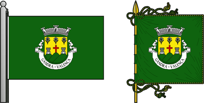 Bandeira e estandarte da antiga freguesia de Gandra - Gandra former civil parish, flag and banner