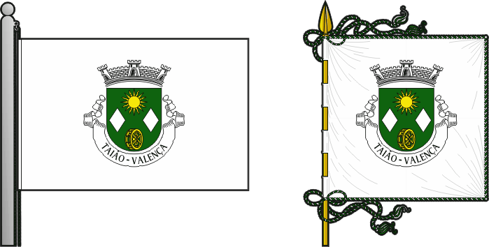 Bandeira e estandarte da antiga freguesia de Taião - Taião former civil parish, flag and banner