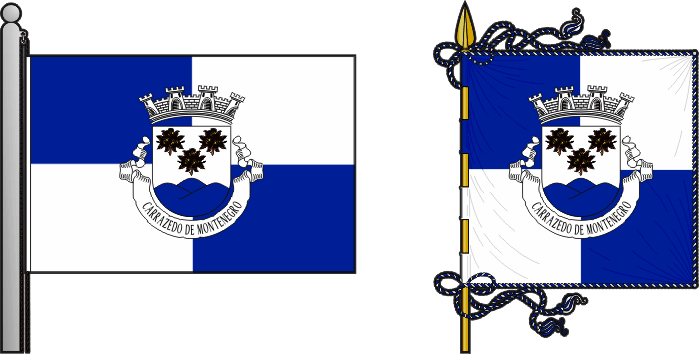 Bandeira e estandarte da antiga freguesia de Carrazedo de Montenegro - Carrazedo de Montenegro former civil parish, flag and banner Bandeira e estandarte da antiga freguesia de Carrazedo de Montenegro - Carrazedo de Montenegro former civil parish, flag and banner