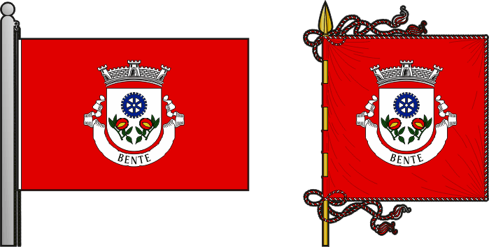 Bandeira e estandarte da antiga freguesia de Bente - Bente former civil parish, flag and banner