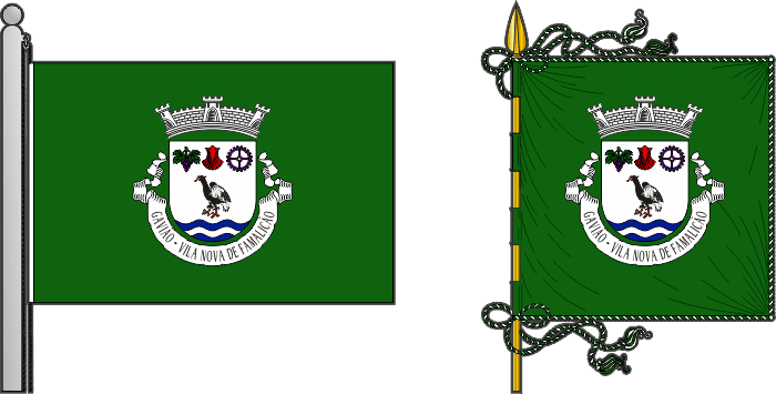 Bandeira e estandarte da freguesia de Gavião - Gavião civil parish, flag and banner