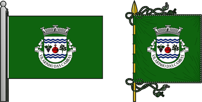 Bandeira e estandarte da freguesia de Vilarinho das Cambas - Vilarinho das Cambas civil parish, flag and banner