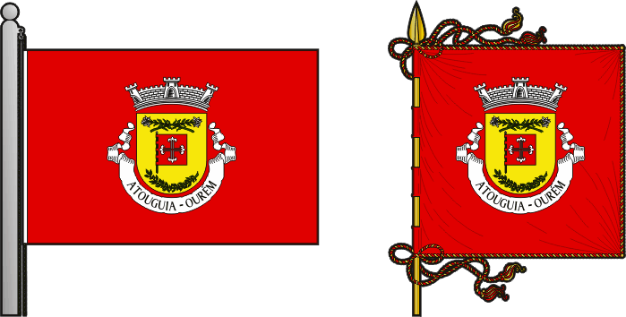 Bandeira e estandarte da freguesia de Atouguia - Atouguia civil parish, flag and banner Bandeira e estandarte da freguesia de Atouguia - Atouguia civil parish, flag and banner