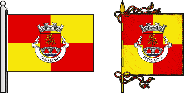 Bandeira e estandarte da antiga freguesia de Freixianda - Freixianda former civil parish, flag and banner Bandeira e estandarte da antiga freguesia de Freixianda - Freixianda former civil parish, flag and banner