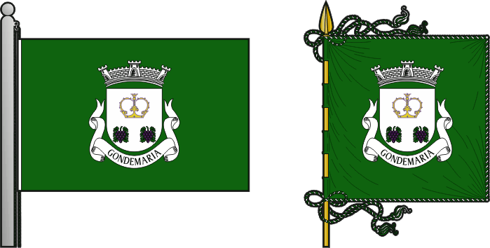 Bandeira e estandarte da antiga freguesia de Gondemaria - Gondemaria former civil parish, flag and banner