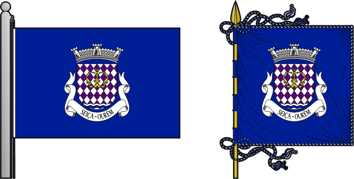 Bandeira e estandarte da freguesia de Seiça - Seiça civil parish, flag and banner Bandeira e estandarte da freguesia de Seiça - Seiça civil parish, flag and banner