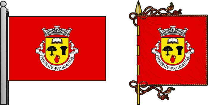 Bandeira e estandarte da freguesia de Viana do Alentejo - Viana do Alentejo civil parish, flag and banner Bandeira e estandarte da freguesia de Viana do Alentejo - Viana do Alentejo civil parish, flag and banner