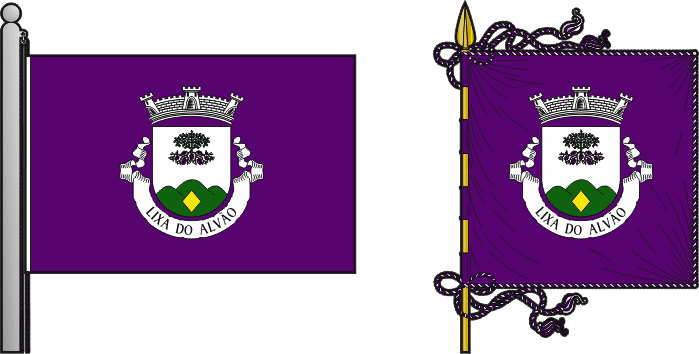 Bandeira e estandarte da antiga freguesia de Lixa do Alvão - Lixa do Alvão former civil parish, flag and banner Bandeira e estandarte da antiga freguesia de Lixa do Alvão - Lixa do Alvão former civil parish, flag and banner