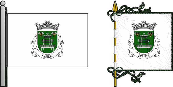 Bandeira e estandarte da freguesia de Freiriz - Freiriz civil parish, flag and banner Bandeira e estandarte da freguesia de Freiriz - Freiriz civil parish, flag and banner