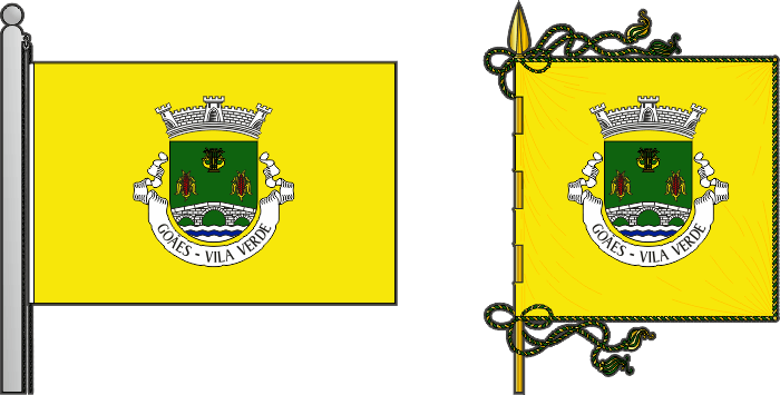 Bandeira e estandarte da antiga freguesia de Goães - Goães former civil parish, flag and banner Bandeira e estandarte da antiga freguesia de Goães - Goães former civil parish, flag and banner