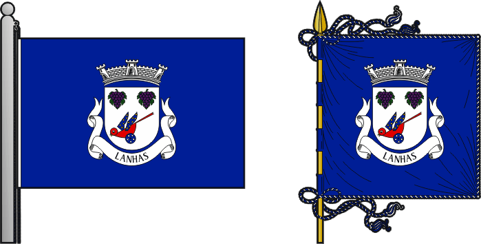 Bandeira e estandarte da freguesia de Lanhas - Lanhas civil parish, flag and banner