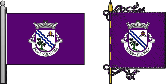 Bandeira e estandarte da antiga freguesia de Rio Mau - Rio Mau former civil parish, flag and banner Bandeira e estandarte da antiga freguesia de Rio Mau - Rio Mau former civil parish, flag and banner