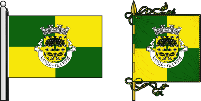 Bandeira e estandarte da freguesia de Soutelo - Soutelo civil parish, flag and banner
