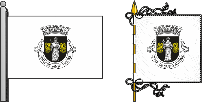 Bandeira e estandarte do Concelho do Príncipe - Príncipe municipal flag and banner Bandeira e estandarte do Concelho do Príncipe - Príncipe municipal flag and banner