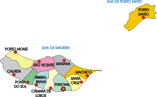 Mapa administrativo da região autónoma da Madeira - Administrative map of the Madeira autonomous region Mapa administrativo da região autónoma da Madeira - Administrative map of the Madeira autonomous region