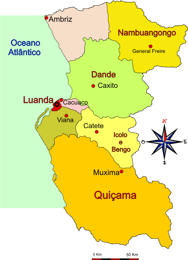 Mapa adminstrativo do distrito de Luanda em 1971 - Landa district administrative map in 1971 Mapa adminstrativo do distrito de Luanda em 1971 - Landa district administrative map in 1971